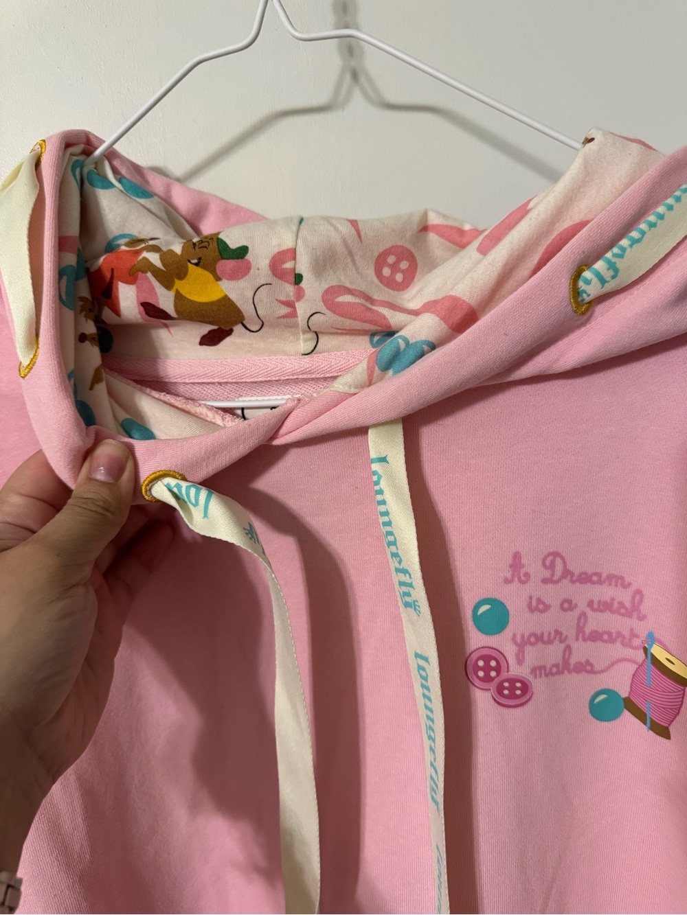 Pink Loungefly Hoodie with Drawstring - Picture 4 of 4